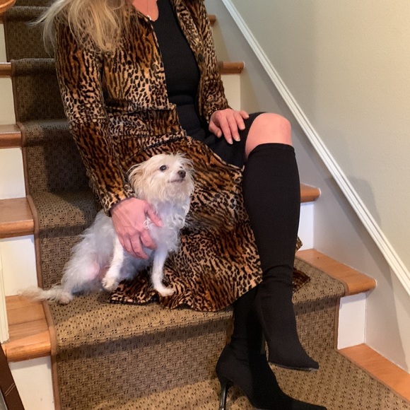 Stylish and versatile  leopard print long jacket or dress XS /S - Picture 3 of 10